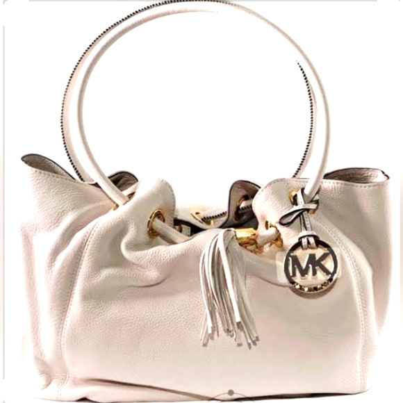 MICHAEL KORS | White Leather  Ring Tote Bag - Picture 10 of 10